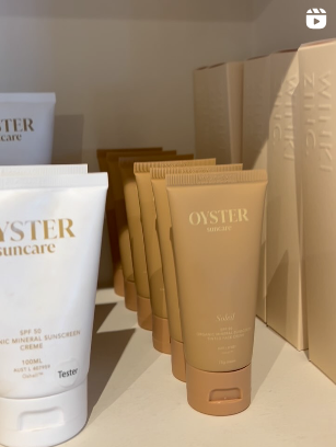 Oyster Suncare organic mineral SPF50 sunscreen